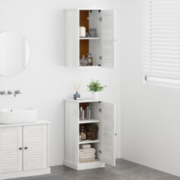 Berkfield Home Bathroom Furniture Set 2 pcs Antique white 37 x 34 x 80 cm - thumbnail 4