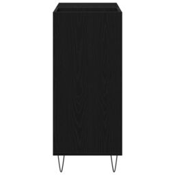 Berkfield Home Record Cabinet Black Oak 84.5x38x90 cm Engineered Wood - thumbnail 6