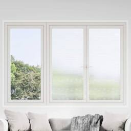 Berkfield Home Window Films Frosted Stripes Design PVC in White - thumbnail 2