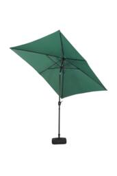 Garden Sanctuary Rectangular Sunshade Waterproof Garden Parasol with Plastic Base in Green - thumbnail 4