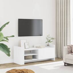 Berkfield Home TV Cabinet White 100x35x40 cm Engineered Wood - Size: 100 x 35 x 40 cm - thumbnail 2