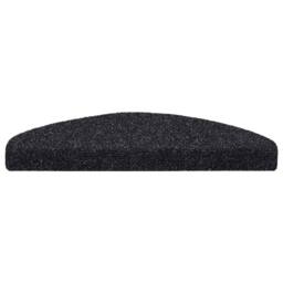 Berkfield Home Self-adhesive Stair Mats 10 pcs Black 65x21x4 cm Needle Punch - Size: Medium - thumbnail 4