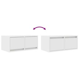 Berkfield Home TV Cabinet White 60x31x25.5 cm Engineered Wood - thumbnail 9