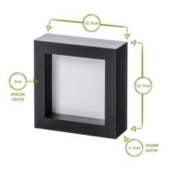 "Nicola Spring 3D Box Photo Frames - 4 x 4"" - Pack of 2 in Light Brown" - thumbnail 7