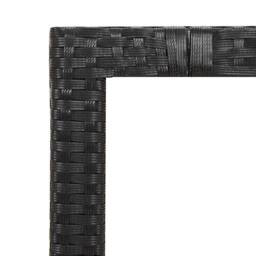 Berkfield Home Garden Table with Wooden Top Black Poly Rattan&Solid Wood Acacia - thumbnail 5