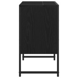 Berkfield Home Bathroom Sink Cabinet Black Oak 60x33x60 cm Engineered Wood - Size: 60 x 33 x 60 cm - thumbnail 7