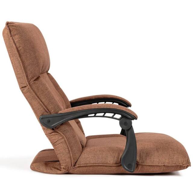 SPETLEK Gaming Floor Chair 14-Position Adjusting Backrest Comfortable in Brown - Size: 0.6m2 - image 1