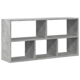 Berkfield Home Wall Shelf Concrete Grey 100x25x50 cm Engineered Wood - Size: 100 x 25 x 50 cm - thumbnail 1