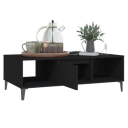 Berkfield Home Coffee Table Black 103.5x60x35 cm Engineered Wood - thumbnail 4