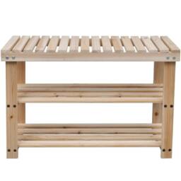 Berkfield Home 2-in-1 Shoe Rack with Bench Top 2 pcs Solid Wood in Brown - thumbnail 3