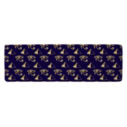 Benjamin Tate Design Gold Pyramid & Eye Of Horus Runner Rug in Natural - Size: 67 cm x 230 cm - thumbnail 1