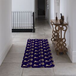 Benjamin Tate Design Gold Pyramid & Eye Of Horus Runner Rug in Natural - Size: 67 cm x 230 cm - thumbnail 3