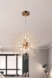 Living and Home Sputnik Hanging Pendant Light in Gold
