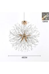 Living and Home Sputnik Hanging Pendant Light in Gold - thumbnail 2