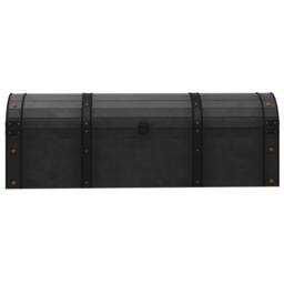 Berkfield Home Storage Chest Solid Wood Vintage Style 120x30x40 cm in Black - Size: 120 x 30 x 40 cm - thumbnail 3