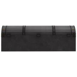 Berkfield Home Storage Chest Solid Wood Vintage Style 120x30x40 cm in Black - Size: 120 x 30 x 40 cm - thumbnail 5
