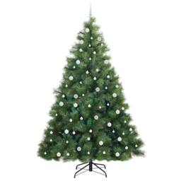 Berkfield Home Artificial Christmas Tree with 300 LEDs Green 240 cm PE & PVC - thumbnail 4