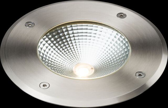 Netlighting LED Stainless Steel Recessed Ground Light 3000K 230V IP65 9W in Grey - image 1