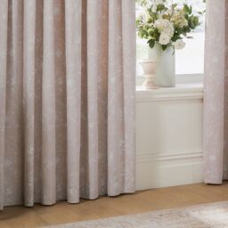 Wylder Bella Floral 100% Cotton Pencil Pleat Curtain Pair in Natural - Size: 168 cm width x 137 cm drop - thumbnail 4