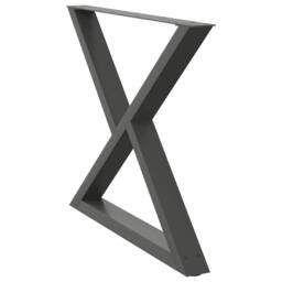 Berkfield Home Dining Table Legs 2 pcs Anthracite 90x(72-73.3) cm Steel - thumbnail 4