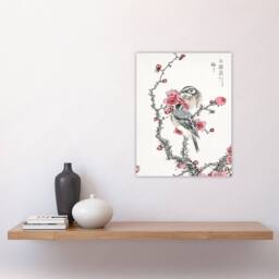 "Artery8 Pine Bunting & Plum Tree Japanese Vintage Wall Art Print Kashu - Size: W18"" x H24""" - thumbnail 4