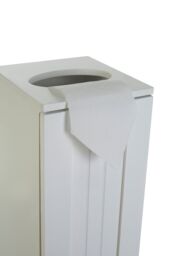 Orsina Toilet Paper Holder Cabinet, Compact Bathroom Storage For Toilet Paper, Modern White Wooden Tissue Cabinet - thumbnail 2