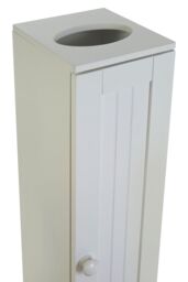 Orsina Toilet Paper Holder Cabinet, Compact Bathroom Storage For Toilet Paper, Modern White Wooden Tissue Cabinet - thumbnail 6