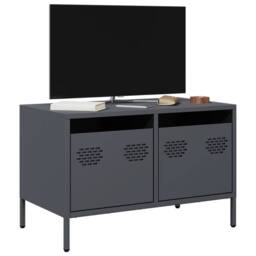 Berkfield Home TV Cabinet Anthracite 68x39x43.5 cm Cold-rolled Steel in Charcoal - thumbnail 2