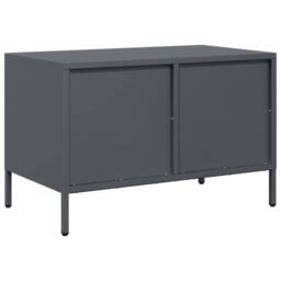 Berkfield Home TV Cabinet Anthracite 68x39x43.5 cm Cold-rolled Steel in Charcoal - thumbnail 7