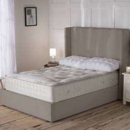 Snuggle Beds Noelle Stone Grey Storage Ottoman Bed Frame - Size: Super King - thumbnail 4