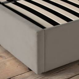 Snuggle Beds Noelle Stone Grey Storage Ottoman Bed Frame - Size: Super King - thumbnail 6