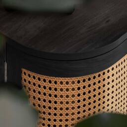 Birlea Rattan TV Entertainment Unit Curved Cabinet Sark in Black - thumbnail 8