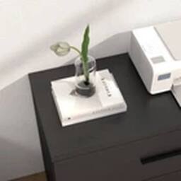 EONLION Wood Lateral File Cabinet Office Storage Drawers in Black - thumbnail 2