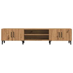 Berkfield Home TV Cabinet Artisian Oak 180x31.5x40 cm Engineered Wood in Brown - thumbnail 4