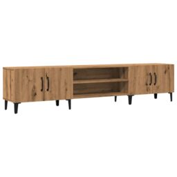 Berkfield Home TV Cabinet Artisian Oak 180x31.5x40 cm Engineered Wood in Brown - thumbnail 2
