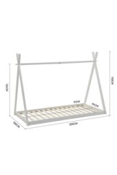 Living and Home Montessori Children's Floor Bed in White - thumbnail 2