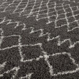 THE RUGS Soft Tangier Shaggy Rugs & Runners Dark Grey Living Room - Size: 120 cm diameter - thumbnail 3