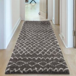 THE RUGS Soft Tangier Shaggy Rugs & Runners Dark Grey Living Room - Size: 120 cm diameter - thumbnail 9