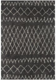 THE RUGS Soft Tangier Shaggy Rugs & Runners Dark Grey Living Room - Size: 120 cm diameter - thumbnail 2