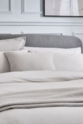 1951 'Andaz' Cotton Pillow Sham in Silver - thumbnail 2