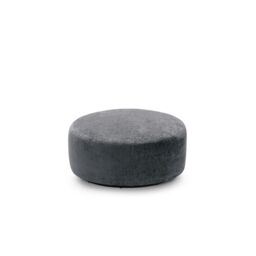 Abakus Direct Harriet Crushed Chenille Large Swivel Footstool in Dark Grey - thumbnail 2