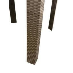NESTLUNE Brown Wicker Garden Table, Brown Wicker Patio Table - Size: 100 cm x 15 cm - thumbnail 6