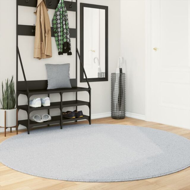 Berkfield Home Rug HUARTE Short Pile Soft & Washable Grey √ò 200 cm - Size: Medium - image 1