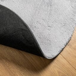Berkfield Home Rug HUARTE Short Pile Soft & Washable Grey √ò 200 cm - Size: Medium - thumbnail 5