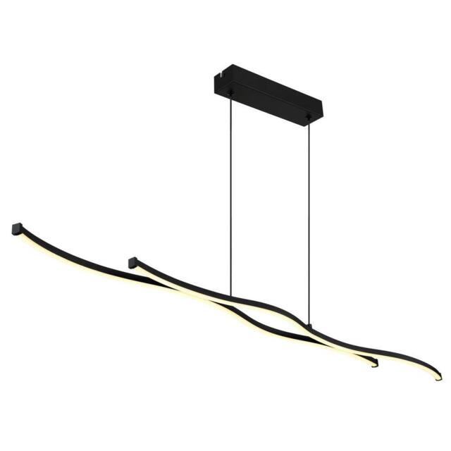 Netlighting Boyd 110cm Pendant Ceiling Light Matt Black 2x LED 3000K - image 1