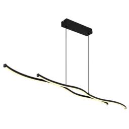 Netlighting Boyd 110cm Pendant Ceiling Light Matt Black 2x LED 3000K