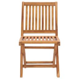 Berkfield Home Durable Folding Garden Chairs 6 pcs Solid Teak Wood in Brown