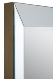 Orsina Champagne Large Rectangle Wall Mirror, Wardrobe Wall Mirror, Decorative Room Mirror, Wall Mounted Mirror in Silver - thumbnail 4