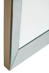 Orsina Champagne Large Rectangle Wall Mirror, Wardrobe Wall Mirror, Decorative Room Mirror, Wall Mounted Mirror in Silver - thumbnail 5