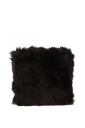 Fenland England Real Sheepskin Fluffy Cushion in Chocolate - thumbnail 1